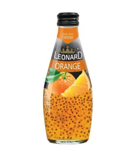 نوشیدنی تخم شربتی پرتقال لئونارد 300ml بسته 6 عددی