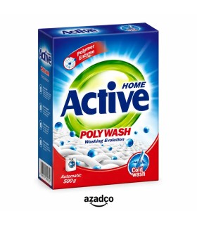 پودر ماشین لباسشویی اکتیو مدل Poly Wash مقدار 500 گرم
