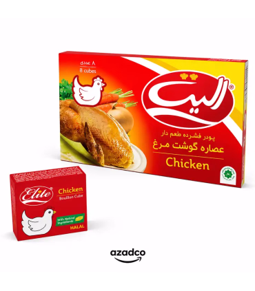 پودر عصاره گوشت مرغ الیت قرمز ۱۰ گرمی - بسته ۴۸ عددی | طعم‌دهنده طبیعی و خوش‌طعم