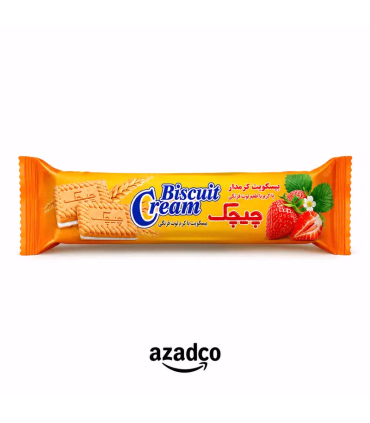 یسکویت کرمدار چیچک با طعم توت فرنگی – بیسکویت خوشمزه و با کرم لطیف