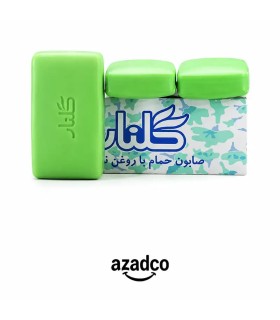 صابون گلنار سبز مدل روغن نارگیل بسته 6 عددی