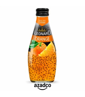 نوشیدنی تخم شربتی پرتقال لئونارد 300ml بسته 6 عددی