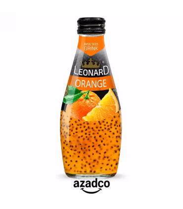 نوشیدنی تخم شربتی پرتقال لئونارد 300ml بسته 6 عددی