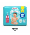 پوشک چسبی بچه مای بیبی مدل کانال دار شماره 4 سایز L بسته 34 عددی