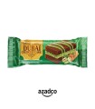 کیک دولایه اسفنجی کرمدار دبی حاوی کره پسته و کاکائو سیرنگ - 50 گرم