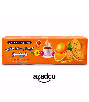 خرید بیسکویت ساقه طلایی کرم‌دار مینو پرتقالی 192 گرمی | قیمت عالی