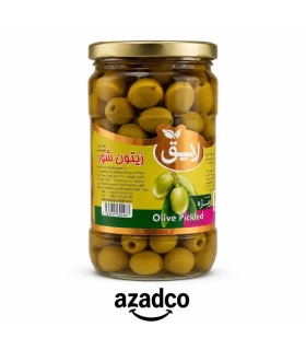زیتون شیشه ای شور با هسته لایق - 680 گرم