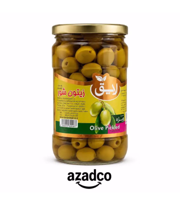 زیتون شیشه ای شور با هسته لایق - 680 گرم