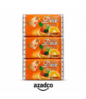 صابون دکس dex با رایحه پرتقال بسته 6 عددی - 125 گرم