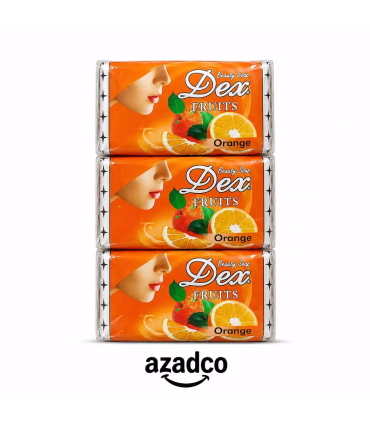 صابون دکس dex با رایحه پرتقال بسته 6 عددی - 125 گرم