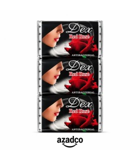 صابون دکس dex با رایحه رز قرمز  بسته 6 عددی - 125 گرم
