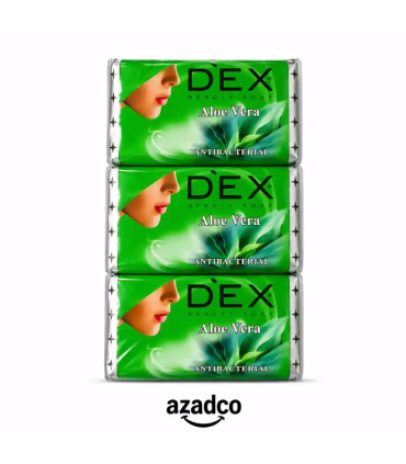 صابون دکس dex با رایحه آلوئه ورا  بسته 6 عددی - 125 گرم