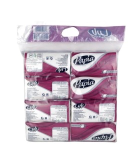 دستمال کاغذی 250 برگ پاپیا مدل اقتصادی کد 4c بسته 8 عددی