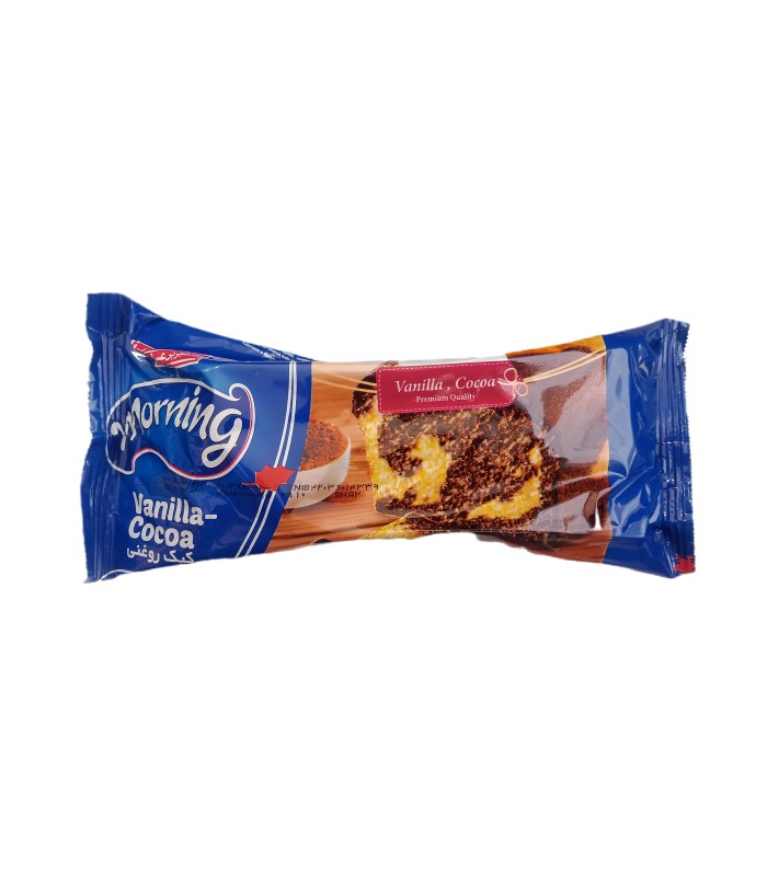 کیک روغنی مرنینگ دو رنگ وانیلی  کاکائویی - 100 گرم