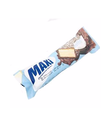 ویفر روکشدار کاکائویی با طعم نارگیل مکسی شیرین عسل - 30 گرم