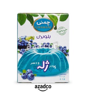 خرید پودر ژله بلوبری چمنی ۱۰۰ گرم | قیمت ژله تمشک آبی - آزادکو