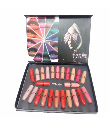 پک 24 عددی رژلب حرفه ای مک