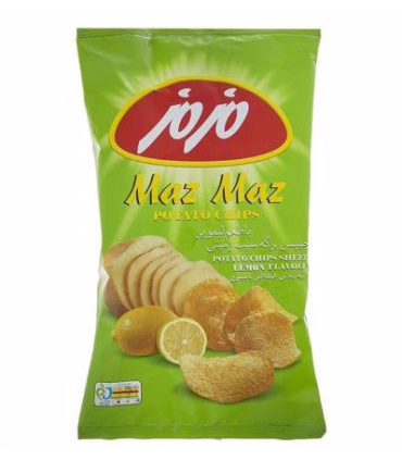 چیپس برگه سیب زمینی مزمز با طعم لیمویی - 65 گرم