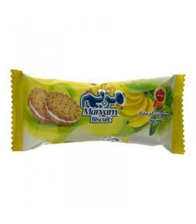 بیسکویت کرمدار با طعم موز مریم مینو - 38 گرم