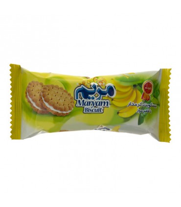 بیسکویت کرمدار با طعم موز مریم مینو - 38 گرم