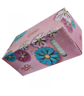 دستمال کاغذی 100 برگ شکوه مدل گل وکتور