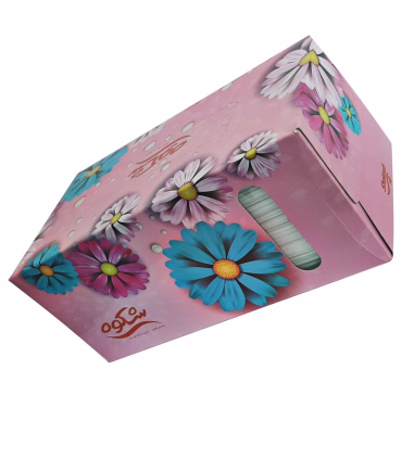 دستمال کاغذی 100 برگ شکوه مدل گل وکتور