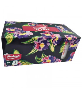 دستمال کاغذی 100 برگ شکوه مدل طرحدار