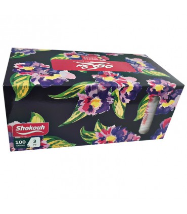 دستمال کاغذی 100 برگ شکوه مدل طرحدار