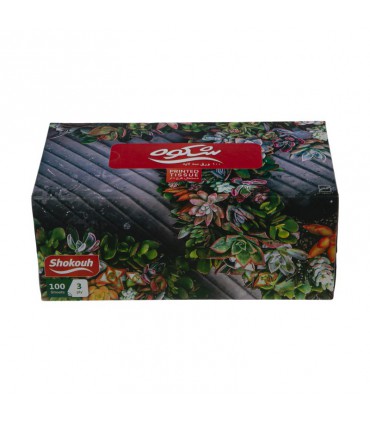 دستمال کاغذی 100 برگ شکوه طرح متالایز