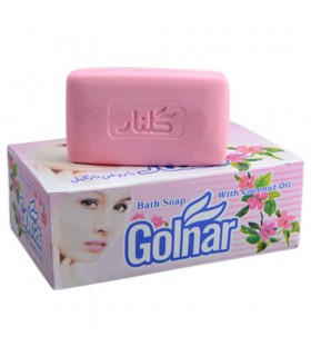 صابون حمام گلنار صورتی با روغن نارگیل بسته ی 6 عددی