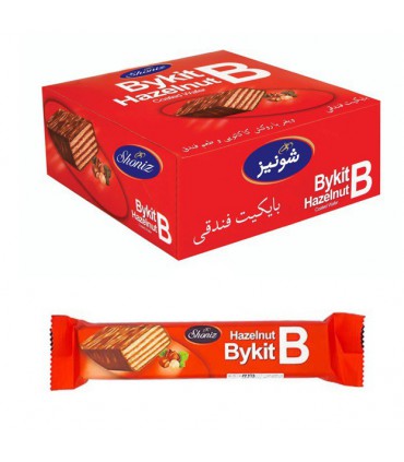 ویفر فندقی با روکش کاکائویی بایکیت شونیز - 45 گرم بسته ی 20 عددی