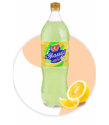 نوشابه گازدار رنگی با طعم لیمو  بیسمارک  -1.5 لیتر