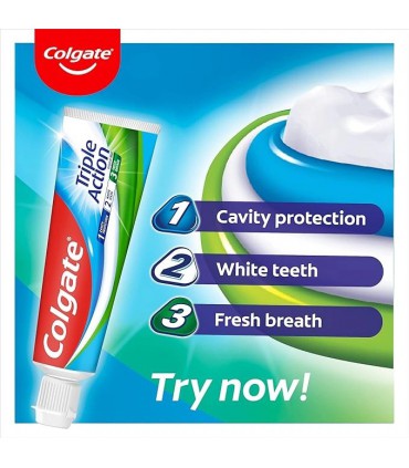 خمیر دندان کولگیت سه کاره 100 میلی لیتر Colgate Triple Action