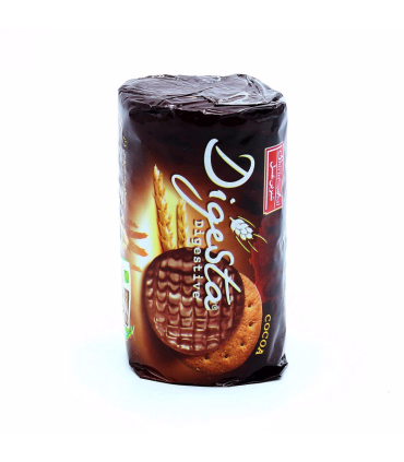 بیسکویت سبوس‌دار دایجستا شیرین عسل با روکش کاکائویی ۱۹۰ گرم | بیسکویت سالم و خوشمزه با سبوس گندم