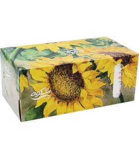 دستمال کاغذی 100 برگ سه لایه  شکوه طرح گل آفتابگردان