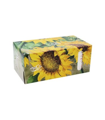 دستمال کاغذی 100 برگ سه لایه  شکوه طرح گل آفتابگردان