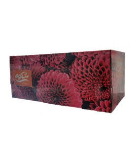 دستمال کاغذی 100برگ سه لایه  شکوه طرح گل صورتی