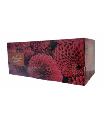 دستمال کاغذی 100برگ سه لایه  شکوه طرح گل صورتی