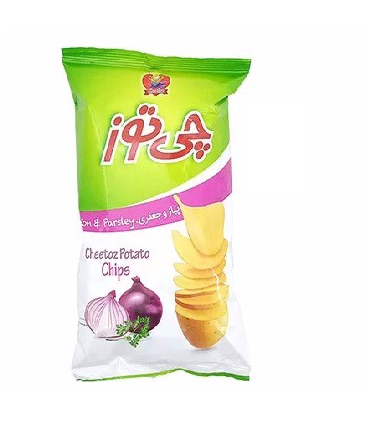 چیپس مزمز طعم پیاز و جعفری – ترکیبی خوش‌عطر و ترد برای عاشقان طعم‌های خاص 🌿🧅