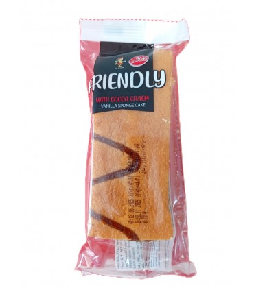 کیک دولایه وانیلی شفاف لالایی با کرم کاکائو - 70 گرم