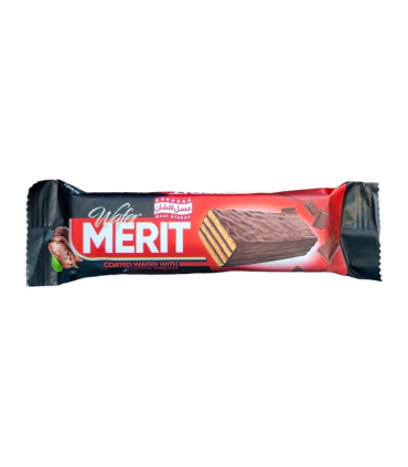 ویفر شکلاتی مریت ۳۵ گرمی با روکش کاکائویی غنی، ویفری ترد و خوش‌طعم، بهترین انتخاب برای میان‌وعده شیرین و انرژی‌زا در هر زمان