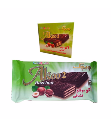 وزن: ۵۵ گرم (دو ویفر جداگانه)  ویفر ترد با طعم فندق  پوشش شکلاتی با کیفیت  میان‌وعده خوشمزه و انرژی‌بخش  مناسب برای مدرسه، محل ک
