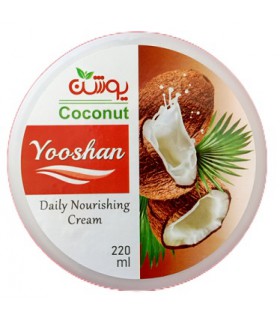 کرم مرطوب کننده  یوشین حاوی روغن نارگیل - 220 میلی لیتر