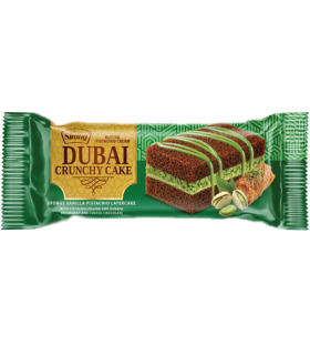 کرانچی کیک دبی سیرنگ  دولایه پسته و شکلات - 50 گرم