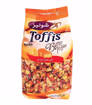 تافی مغزدار کره‌ای توفیس شونیز 500 گرمی | لطیف، خوش‌طعم و مخصوص پذیرایی