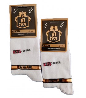 جوراب مردانه خالص سفید تن (ten)