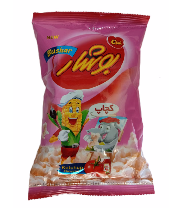 بوشار لینا 20 گرمی با کچاپ | دانه ذرت حجیم و آماده مصرف