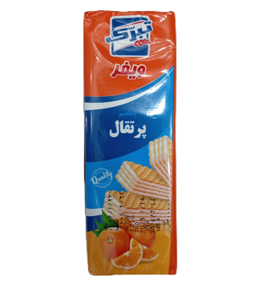ویفر باطعم پرتقالی تبرک - 120 گرم