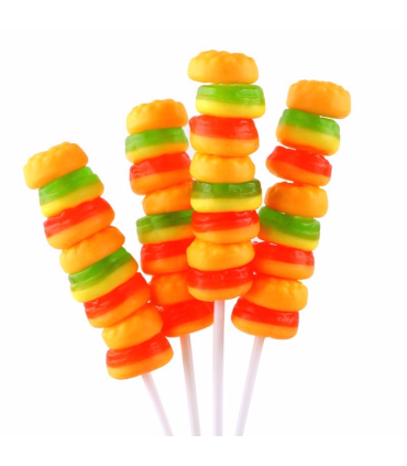 پاستیل همبرگری سیخی 20 گرمی | طعم میوه‌ای | حلال | خرید آنلاین از آزادکو