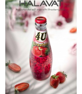 نوشیدنی طعم دار حلاوت با طعم توت فرنگی - 240 میلی لیتر